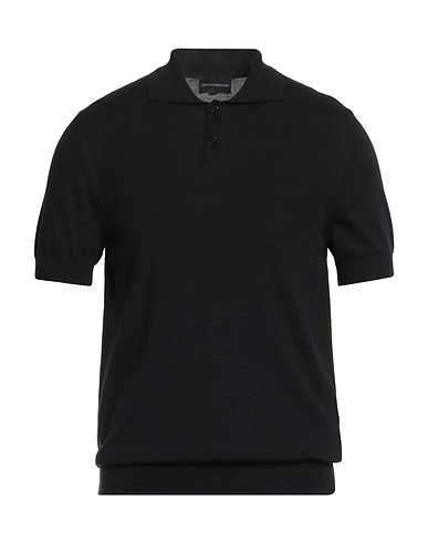 EMPORIO ARMANI Πουλόβερ Μαύρο 100% Παρθένο μαλλί