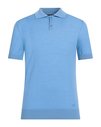 EMPORIO ARMANI Sweater Pastel blue 100% Virgin Wool