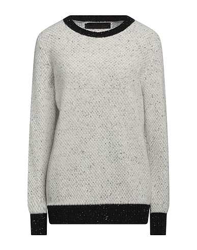 THE ELDER STATESMAN Maglia in Cachemire Grigio chiaro 100% Cachemire