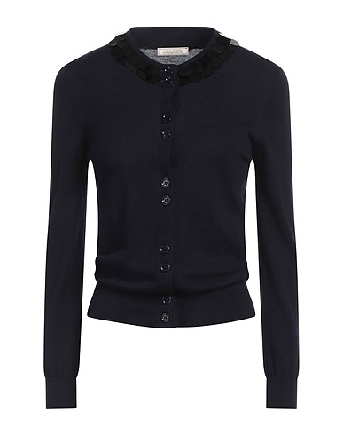NINA RICCI Cardigan Navy blue 90% Wool, 10% Cashmere, Polyester