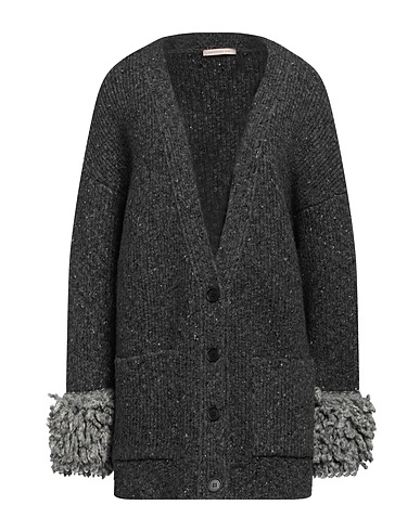 CHRISTOPHER KANE Cardigan Charcoal 44% Wool, 28% Nylon, 19% Acetate, 8% Alpaca wool, 1% Elastane