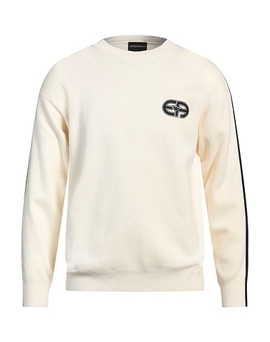 EMPORIO ARMANI Jumper Cream 100% Cotton