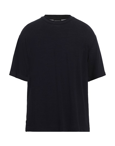 EMPORIO ARMANI Sweater Midnight blue 52% Virgin Wool, 48% Lyocell