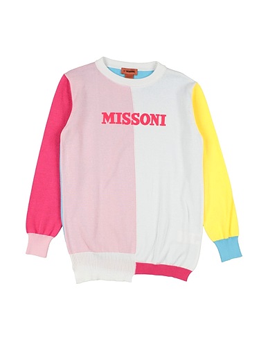 MISSONI KIDS Jumper White 100% Cotton, Polyester, Ceramic