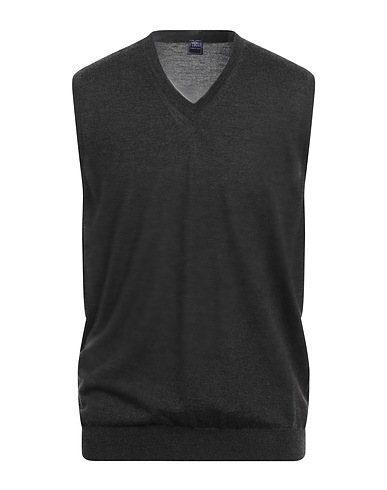 FEDELI Cashmere blend Charcoal 70% Cashmere, 30% Silk