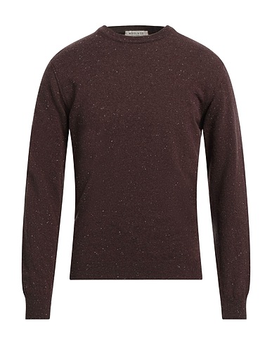 WOOL & CO Jumper Dark brown 100% Merino Wool