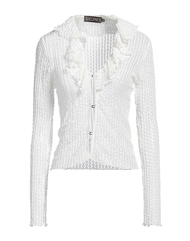 SIEDRÉS Cardigan White 92% Polyester, 8% Elastane