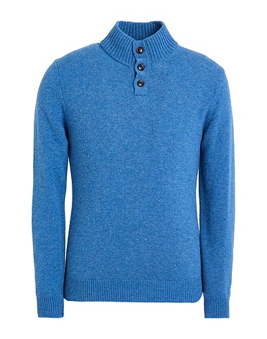 WOOL & CO Polo neck Azure 80% Wool, 20% Polyamide