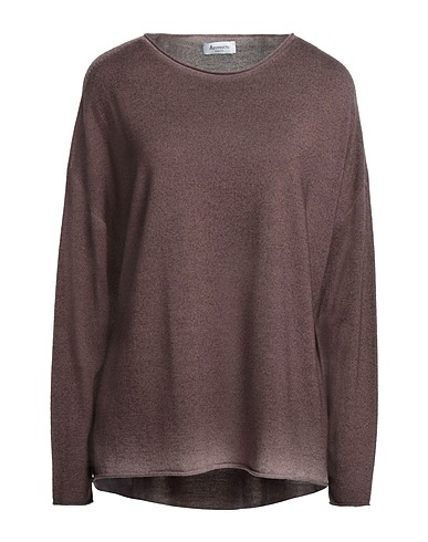 AROVESCIO Jumper Dark brown 100% Merino Wool