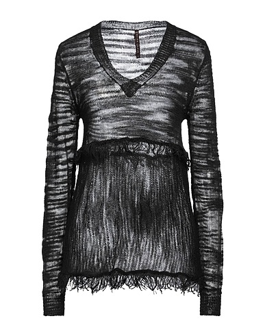 MANILA GRACE Pullover Nero 55% Lino, 45% Poliestere