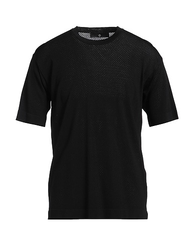 FILIPPO DE LAURENTIIS プルオーバー ブラック レーヨン 75% / ナイロン 25%