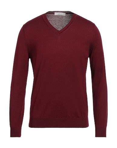 VNECK Jumper Burgundy 55% Silk, 45% Cotton