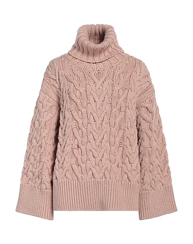 NINA RICCI Rollkragenpullover Beige 100% Wolle