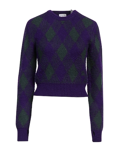 BURBERRY Jumper Purple 100% Wool
