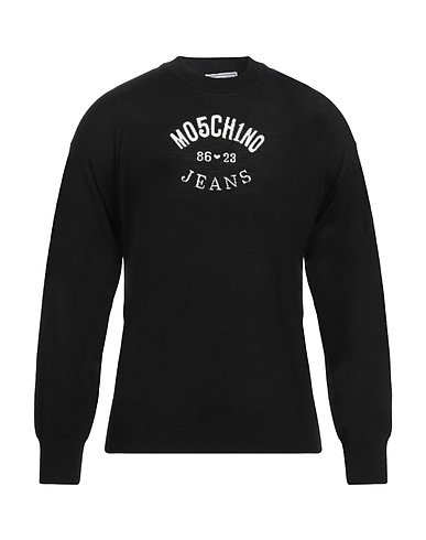 MOSCHINO JEANS Pullover Nero 100% Lana Vergine