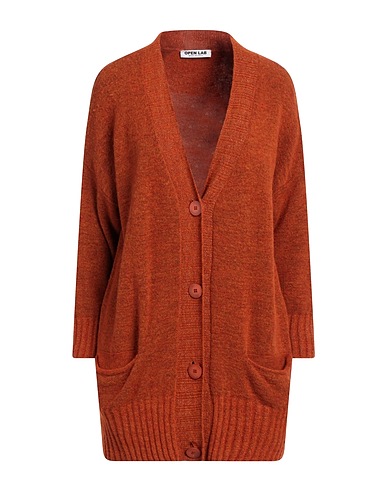 OPEN LAB Cardigan Rust 50% Acrylic, 29% Nylon, 19% Wool, 2% Elastane
