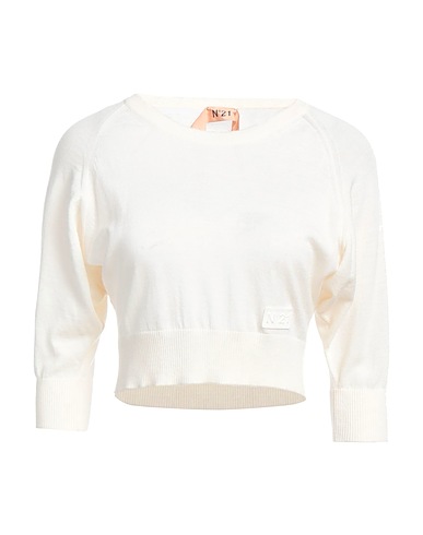 N°21 Pullover Blanc cassé 100% Laine vierge