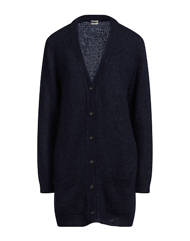 MASSIMO ALBA Cardigan Midnight blue 70% Mohair wool, 30% Silk