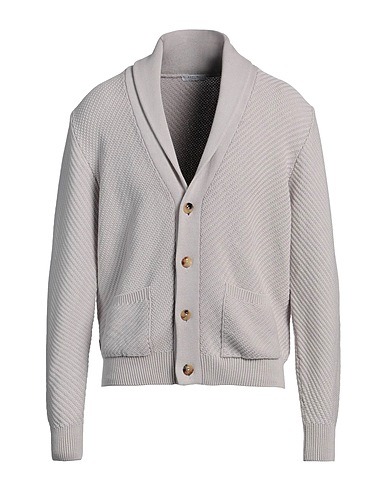 BOGLIOLI Strickjacke Maulwurfsgrau 100% Baumwolle