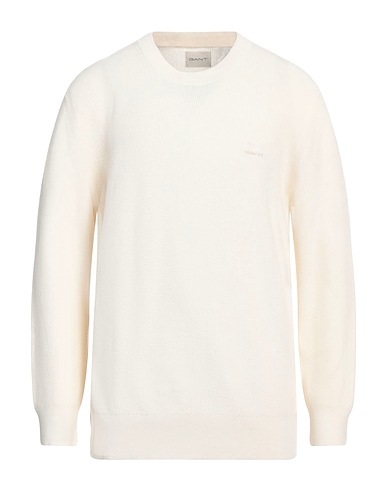 GANT Jumper Ivory 70% Cotton, 30% Merino Wool