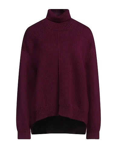 MASSIMO ALBA Polo neck Plum 100% Wool
