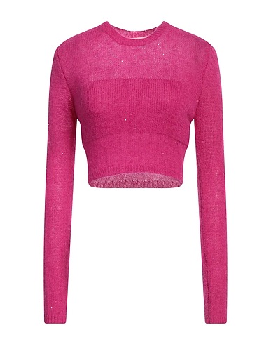 CHIARA FERRAGNI Sweater Fuchsia 40% Polyamide, 28% Wool, 25% Mohair wool, 7% Polyester, Metallic Polyester