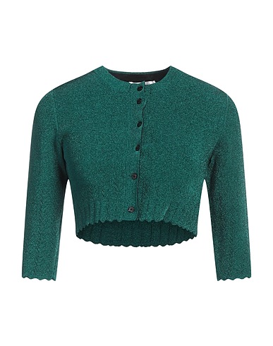 VB BODY VICTORIA BECKHAM Cardigan Emerald green 66% Viscose, 19% Polyamide, 13% Metallic Polyester, 2% Elastane