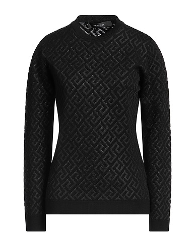 VERSACE Jumper Black 88% Virgin Wool, 12% Polyamide