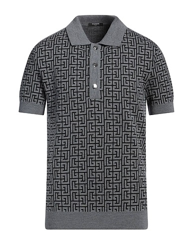BALMAIN Sweater Grey 55% Merino Wool, 40% Linen, 5% Polyamide