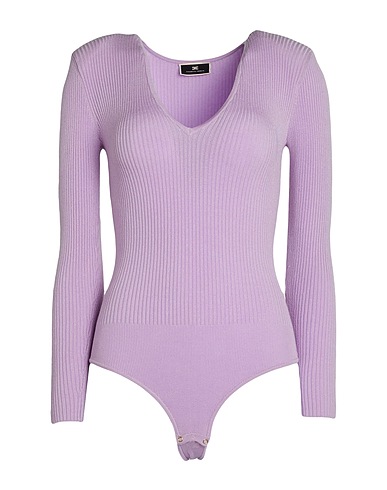 ELISABETTA FRANCHI TOPS & TEES Lilac 57% Lyocell, 25% Silk, 16% Polyamide, 2% Elastane