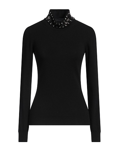 VERSACE Turtleneck Black 80% Virgin Wool, 20% Cashmere