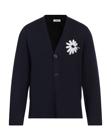 SANDRO Cardigan Midnight blue 65% Viscose, 26% Polyester, 8% Polyamide, 1% Elastane