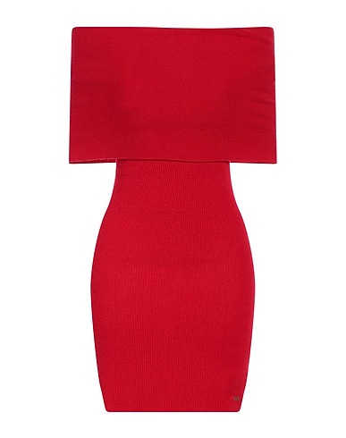 ELISABETTA FRANCHI Sheath dress Red 55% Wool, 45% Cashmere