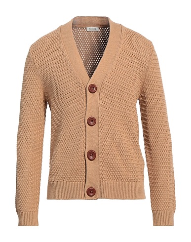 SANDRO Cardigan Beige 100% Cotton, Polyamide, Elastane