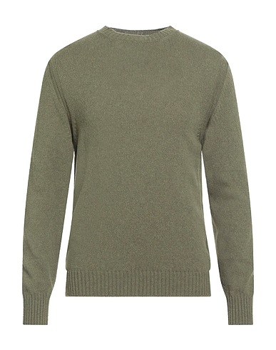 DANIELE FIESOLI Sweater Military green 50% Baby alpaca wool, 50% Merino Wool