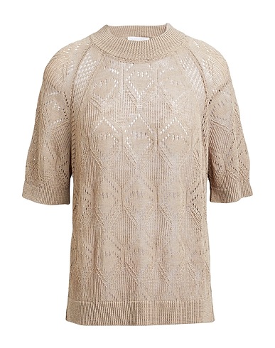 DANIELE FIESOLI Sweater COLLEZIONE N_01 Taupe 62% Linen, 38% Polyamide