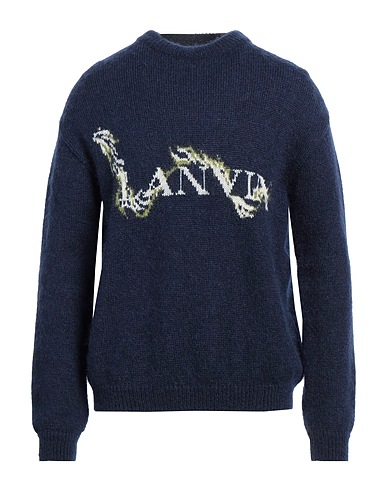 LANVIN Sweater Navy 49% Mohair wool, 32% Polyamide, 19% Wool