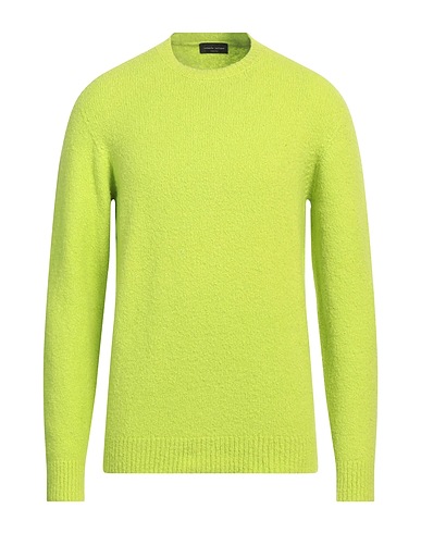 ROBERTO COLLINA Sweater Light green 80% Cotton, 16% Nylon, 4% Elastane