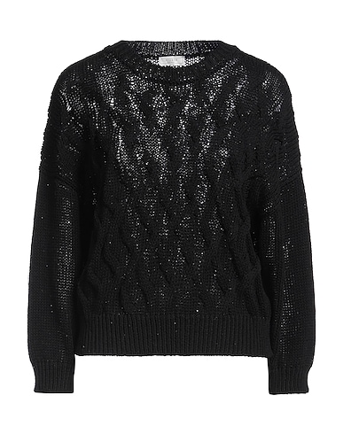 PESERICO Sweater Black 98% Cotton, 2% Elastane