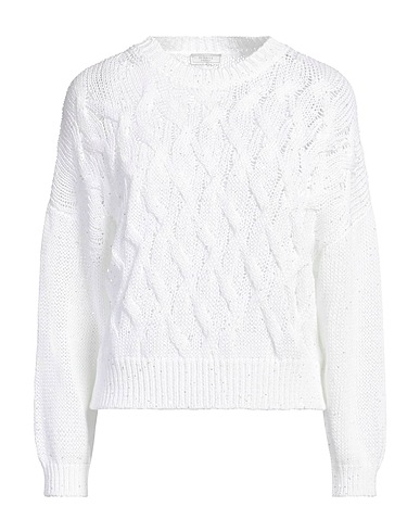 PESERICO Pullover Bianco 98% Cotone, 2% Elastan