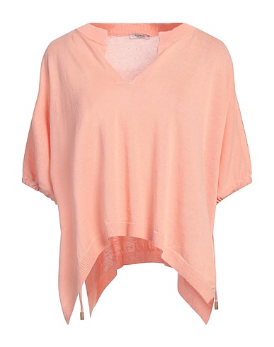 PESERICO Pullover Salmone 60% Lino, 40% Cotone
