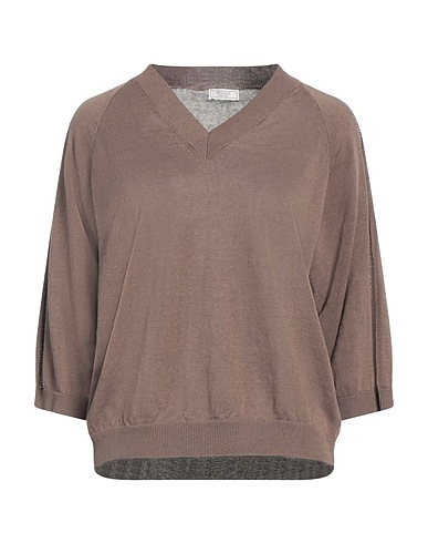 PESERICO Jumper Khaki 60% Linen, 40% Cotton, Metallic fiber