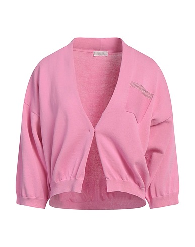 PESERICO Cardigan 100% Cotton, Metallic fiber