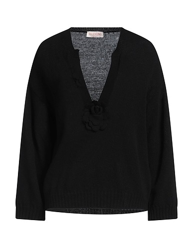 VALENTINO GARAVANI Jumper Black 55% Virgin Wool, 45% Cashmere, Polyester, Cotton