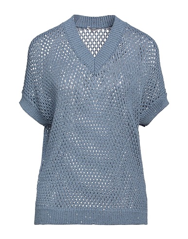PESERICO Jumper Slate blue 98% Cotton, 2% Polyester