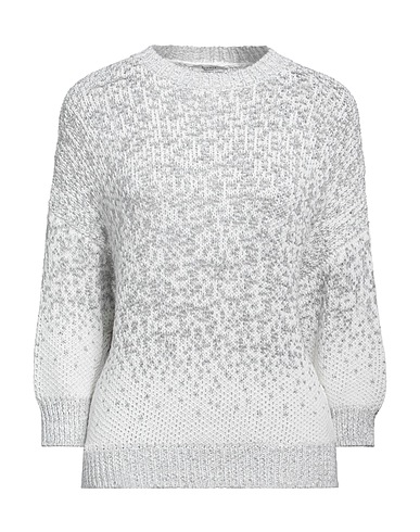 PESERICO Jumper Light grey 71% Polyester, 24% Cotton, 3% Metallic fiber, 2% Polyamide