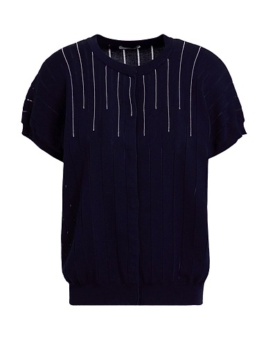 PESERICO Cardigan Midnight blue 100% Cotton