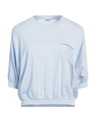 PESERICO Jumper Sky blue 100% Cotton