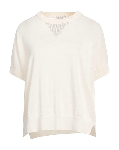 PESERICO Sweater Ivory 60% Linen, 40% Cotton, Metallic fiber