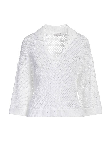 PESERICO Sweater White 98% Cotton, 2% Polyester